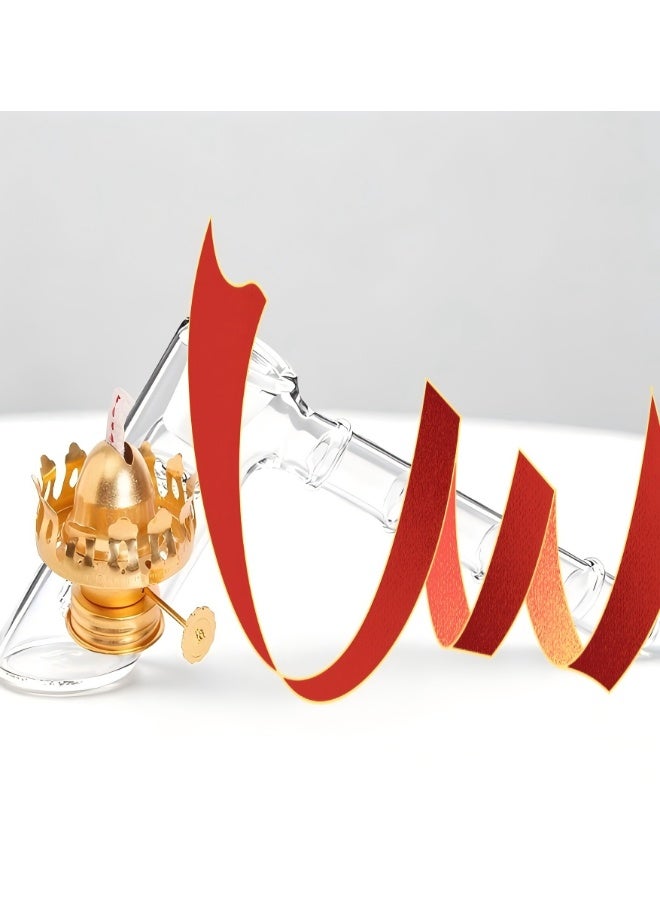 Premium Heat Resistant Glass Oil Lamp, Medical Grade High Borosilicate Material for Long lasting Use