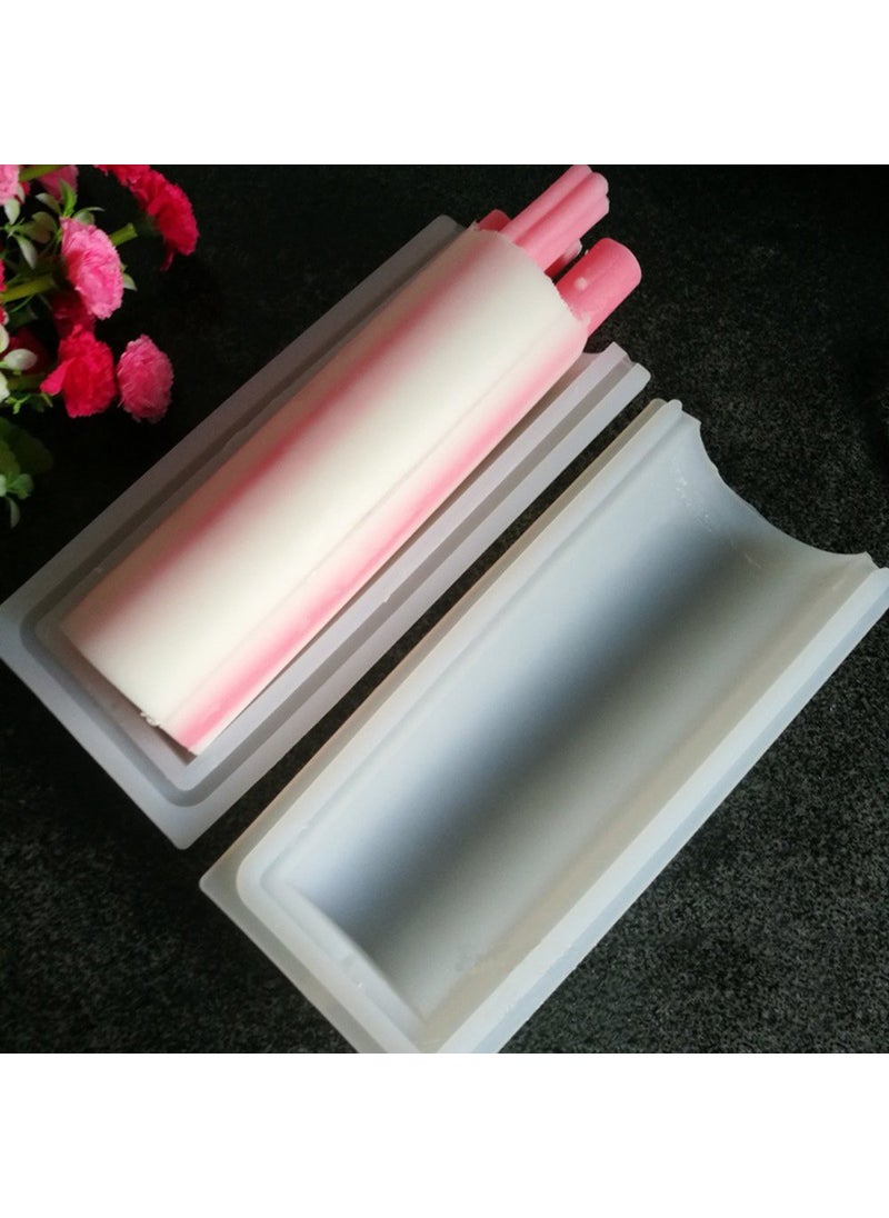EchoDone EchoDone Round Tube Soap Mold Column Silicone Embed Soap Making Supplies Tool 1000ML 