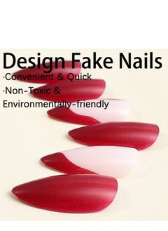 SYNSYB 24-Piece Short Square Press-on Toenails:Acrylic Fake Nails ,toe fake nails for Seamless Fit  - Image 4