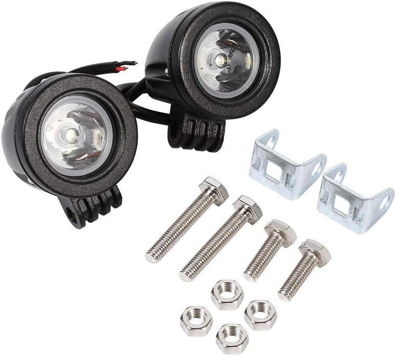 comfrt 1Pair 10W Motorcycle Fog Light Bar Spotlight Daytime Running Light Work Light Off Road Driving Fog Lamp for SUV, Off Road Vehicle, Rescue, Excavator, Large Trucks, Bicycle, Boat - Image 1