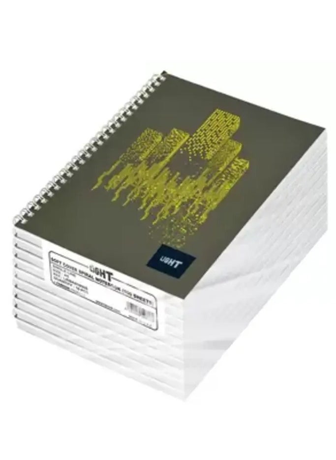 Light Light Spiral Cover A5 Notebook (Pack of 10 Pcs x 100 Sheets) - LINBA51806S 