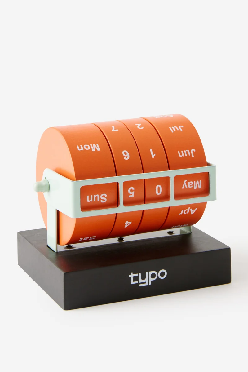 Typo Perpetual Desk Calendar