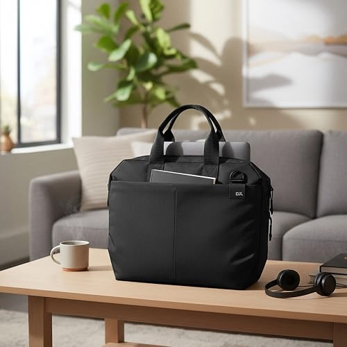 DailyObjects Pivot Ambit Messenger Bag (13L) for Men and Women|Fits 13/14" Laptop/Macbook Pro/Air|Lightweight|Water Resistant|Stylish Crossbody|Office/Daily Use|Multi Pocket|Adjustable Strap (Black) - Image 4