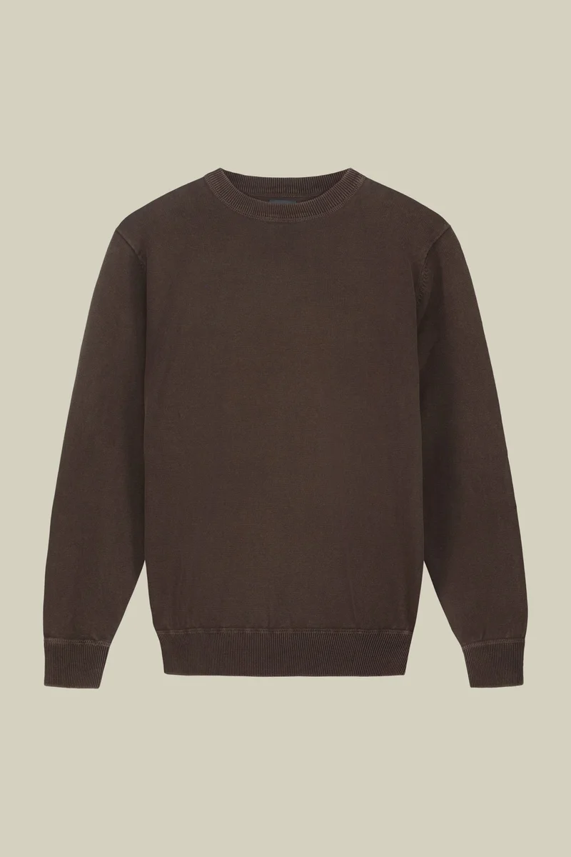 دوبل غانغر Men's crew neck jumper - Brown