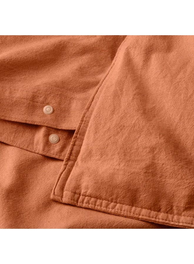 Duvet Cover And Pillowcase Red-Brown 150x200/50x80 cm - Image 3