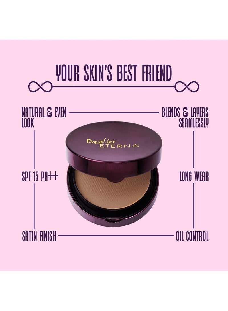 دازلير بودرة مضغوطة من دازلر بتركيبة للتحكم في الزيت بعامل حماية من الشمس (SPF) وطبقة نهائية من الساتان غنية بفيتامين E وزيوت اللوز والأفوكادو 240 جم - Image 2