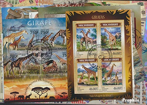 Prophila Collection Motives 25 Various Giraffen Stamps Stamps for Collectors Other Mammals MonkeysDinosaursElephants - Image 1