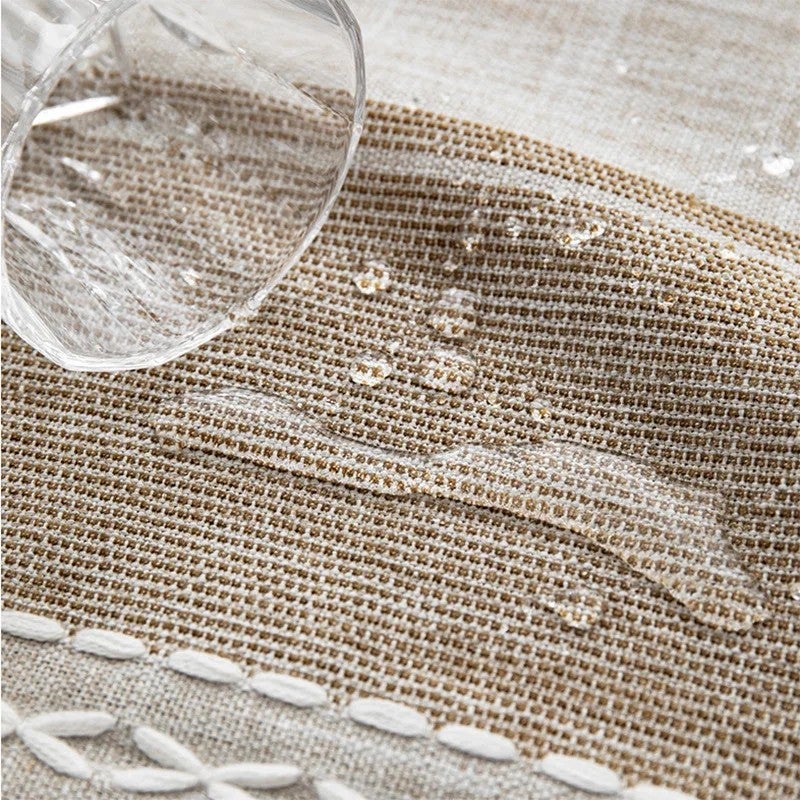Y&D 100x160cm Cotton Linen Blend Tablecloth for Home – Modern Simple Waterproof Table Cover Resistant to Oil Stains, Ideal as Table Runners or Full Table Coverage - Image 3