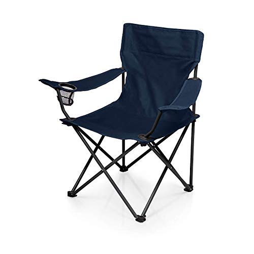 SHULABH CREATIVE Shulabh Creative Stainless Steel Portable Outdoor Indoor EZEE ARM Folding Chair with Arms Rest Blue  - Image 1