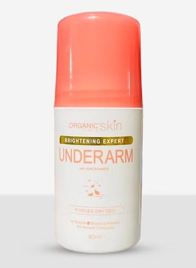 Organic Skin Whitening Underarm Powder Dry Deo Roll-On 40ml