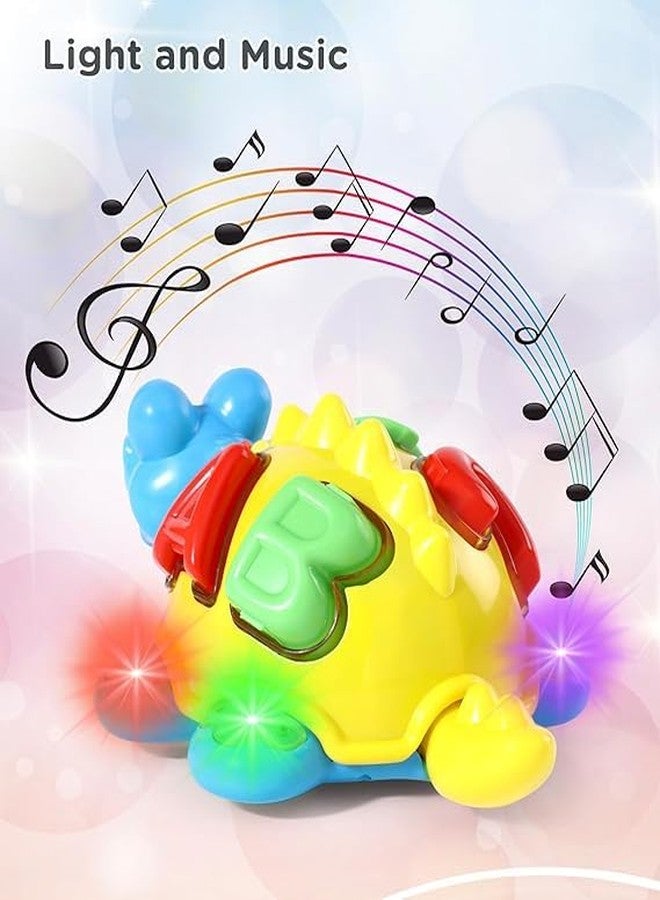 MOPANIRAJ Musical Toy for Kids Happy Turtle Bump and Go Dancing Toy Animal Figure with 3D Flashing Light & Sound for Baby, Best Gift for Children for Kids, Boys, Girls Age 2+ Years - Image 2