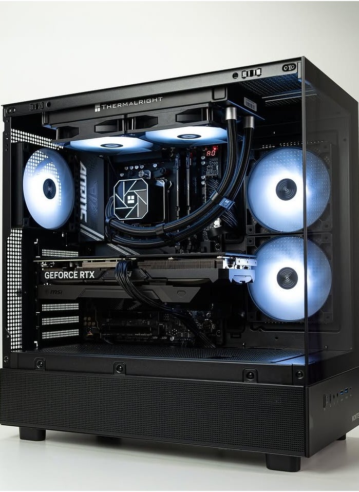 AetherCore Gaming PC - AMD Ryzen 5 7600X Processors, 6 Cores & 12 Threads, DDR5 32GB (2*16) Ram, Nvidia GeForce RTX 4060 8GB OC Edition GDDR6 Graphics Card, 1TB NVMe M.2 SSD, 2 Fan AIO Liquid Cooler, 650W 80 Plus Power Supply, Windows 11 Pro | Wi-Fi