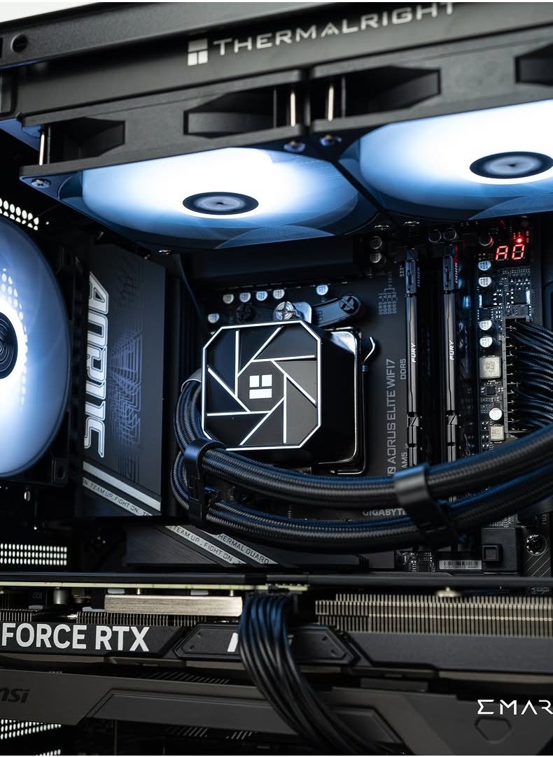 AetherCore Gaming PC - AMD Ryzen 5 7600X Processors, 6 Cores & 12 Threads, DDR5 32GB (2*16) Ram, Nvidia GeForce RTX 4060 8GB OC Edition GDDR6 Graphics Card, 1TB NVMe M.2 SSD, 2 Fan AIO Liquid Cooler, 650W 80 Plus Power Supply, Windows 11 Pro | Wi-Fi