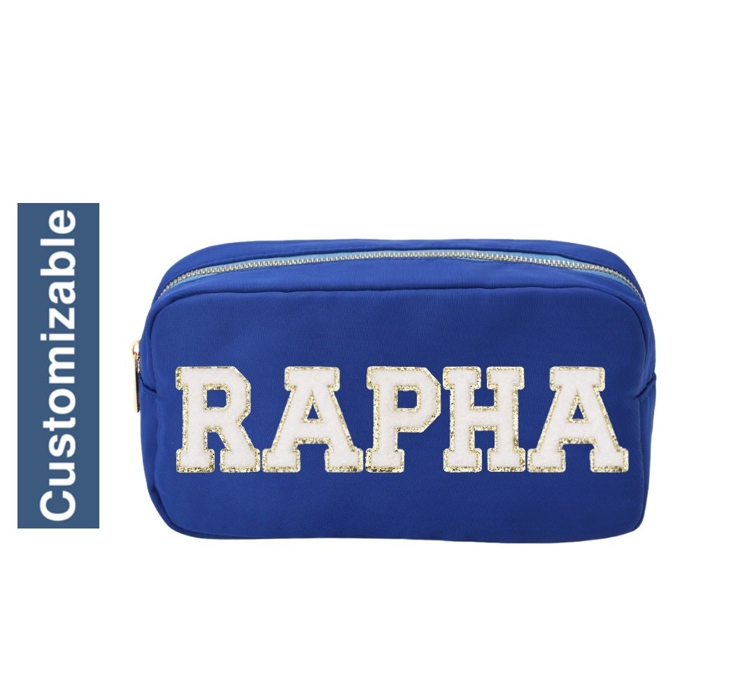 The Happy Tribe Personalised Medium Pouch, Royal Blue