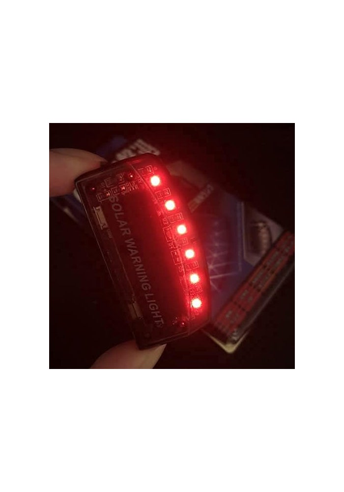 Sunnytech جهاز إنذار سرقة السيارات الشمسي من سانيتيك مع 6 مصابيح LED وميض ضوئي مضاد للسرقة (أزرق) - Image 2