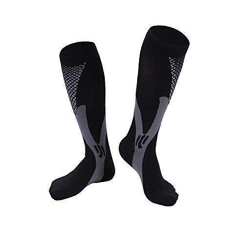 Cetaplast Athletic Compression Socks | High-Performance Graduated Compression for Enhanced Circulation, Muscle Support & Recovery | Ideal for Sports, Running, Cycling & Training | Black | S/M - Image 1