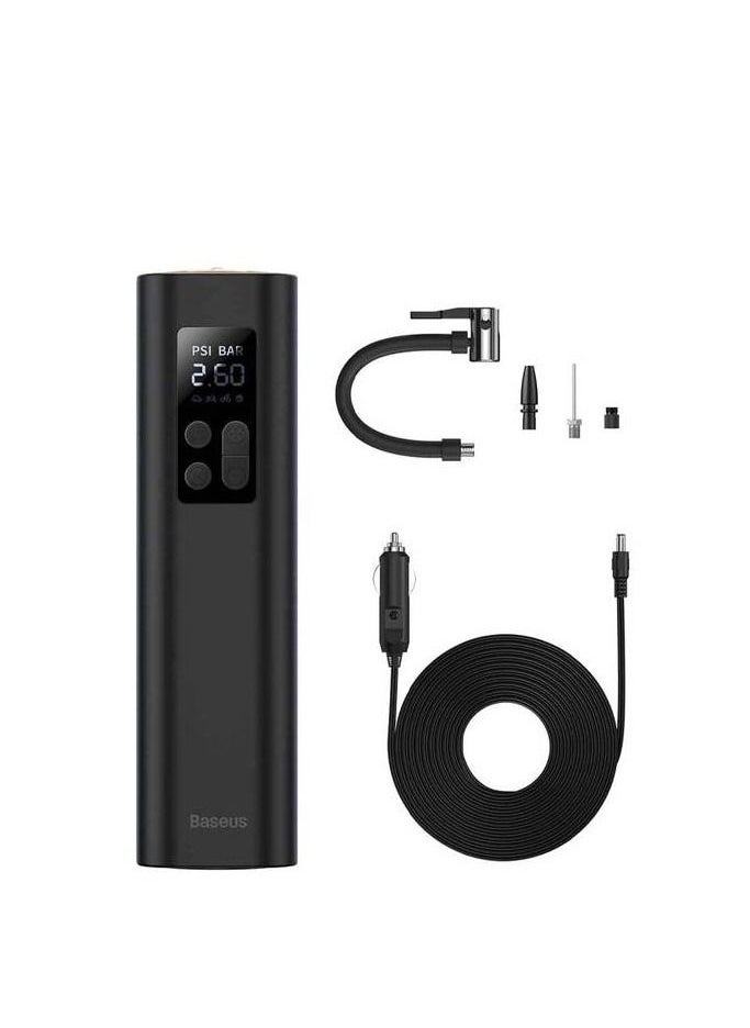 Baseus Super Mini Inflator Tyre Pump 15sec Fast Inflation, 4 Tires in 25 Minutes Black  - Image 1