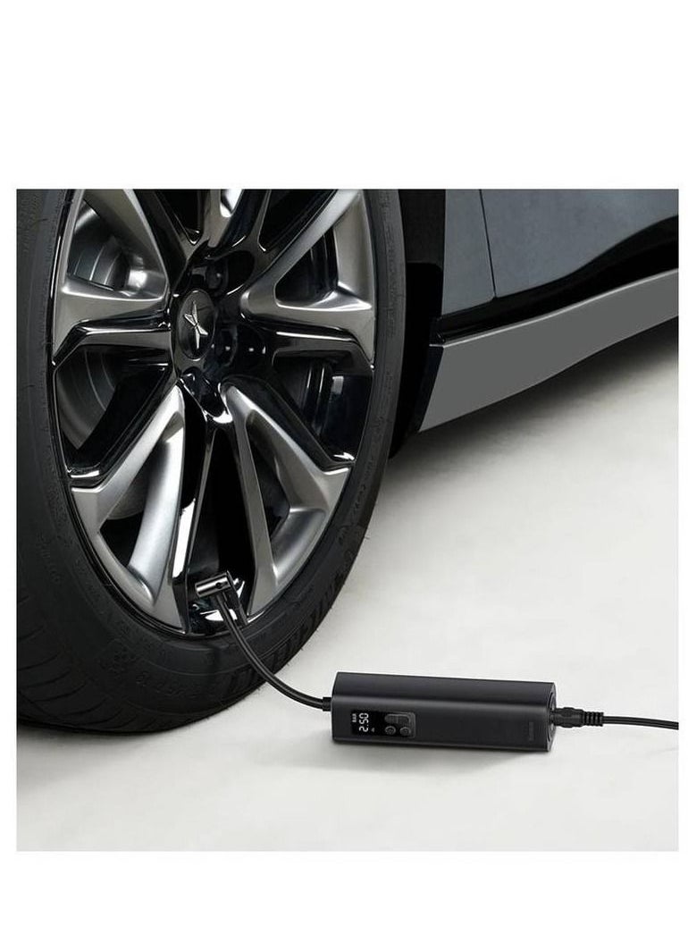 Baseus Super Mini Inflator Tyre Pump 15sec Fast Inflation, 4 Tires in 25 Minutes Black  - Image 4