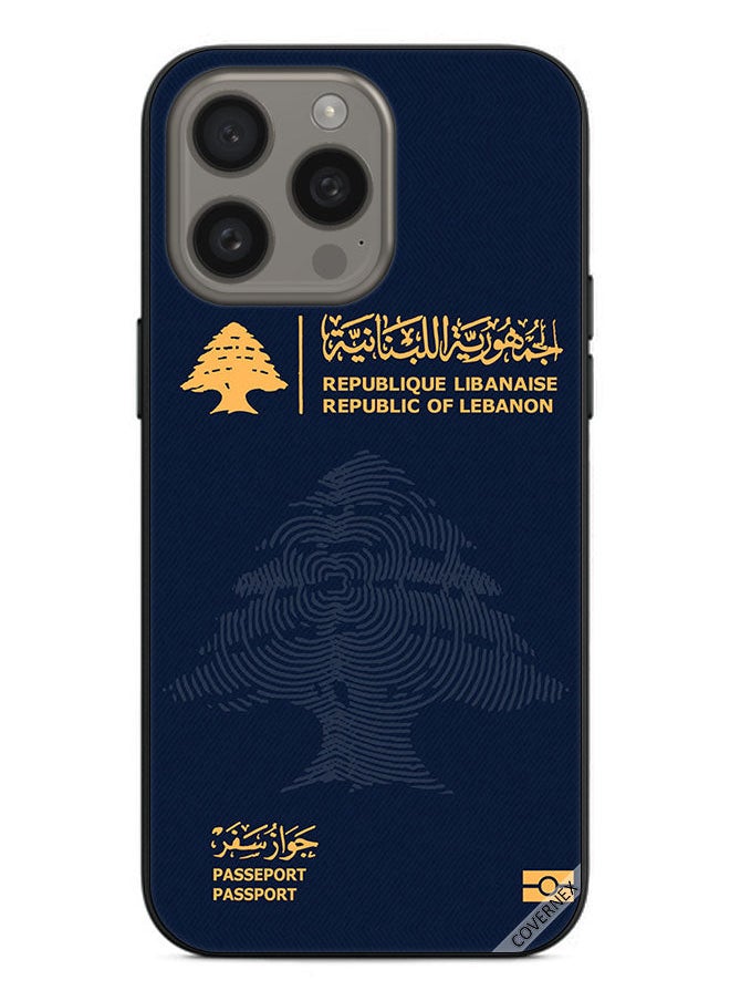 Covernex Protective Case Cover For Apple iPhone 15 Pro Max Lebanon Passport  - Image 1