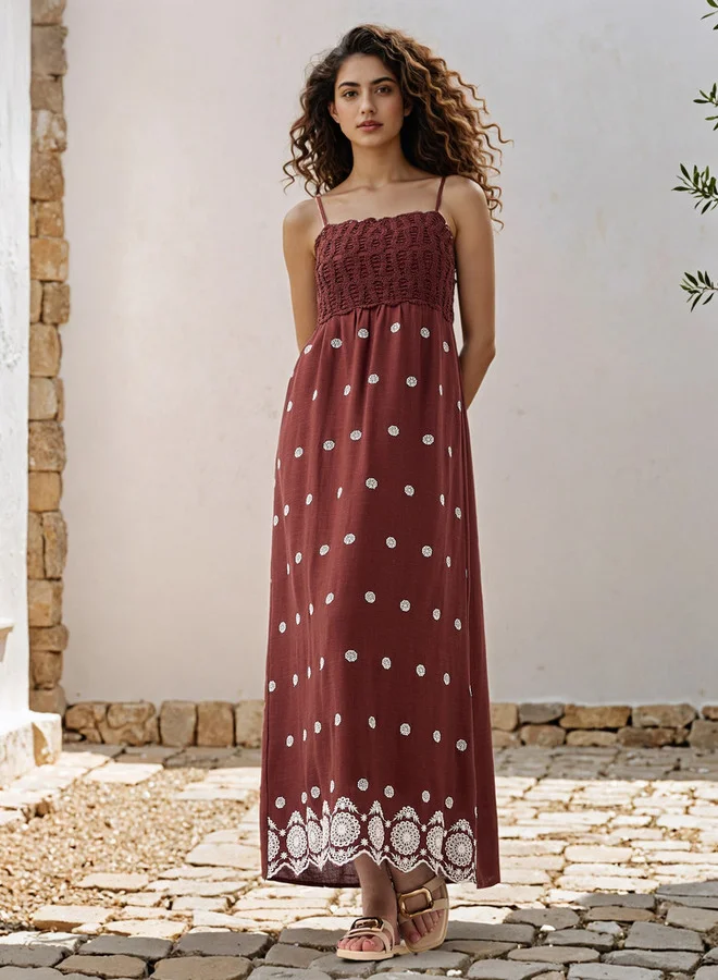 2Xtremz 2Xtremz Embroidered Sleeveless Dress