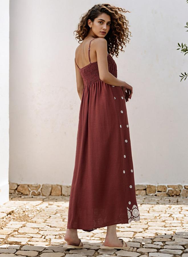 تواكستريمز فستان بدون أكمام مطرز - Image 3