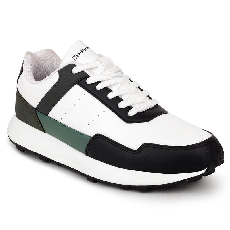 Hygear Mens Sneakers-Hg-Ms-1009-White Black-10 - Image 2