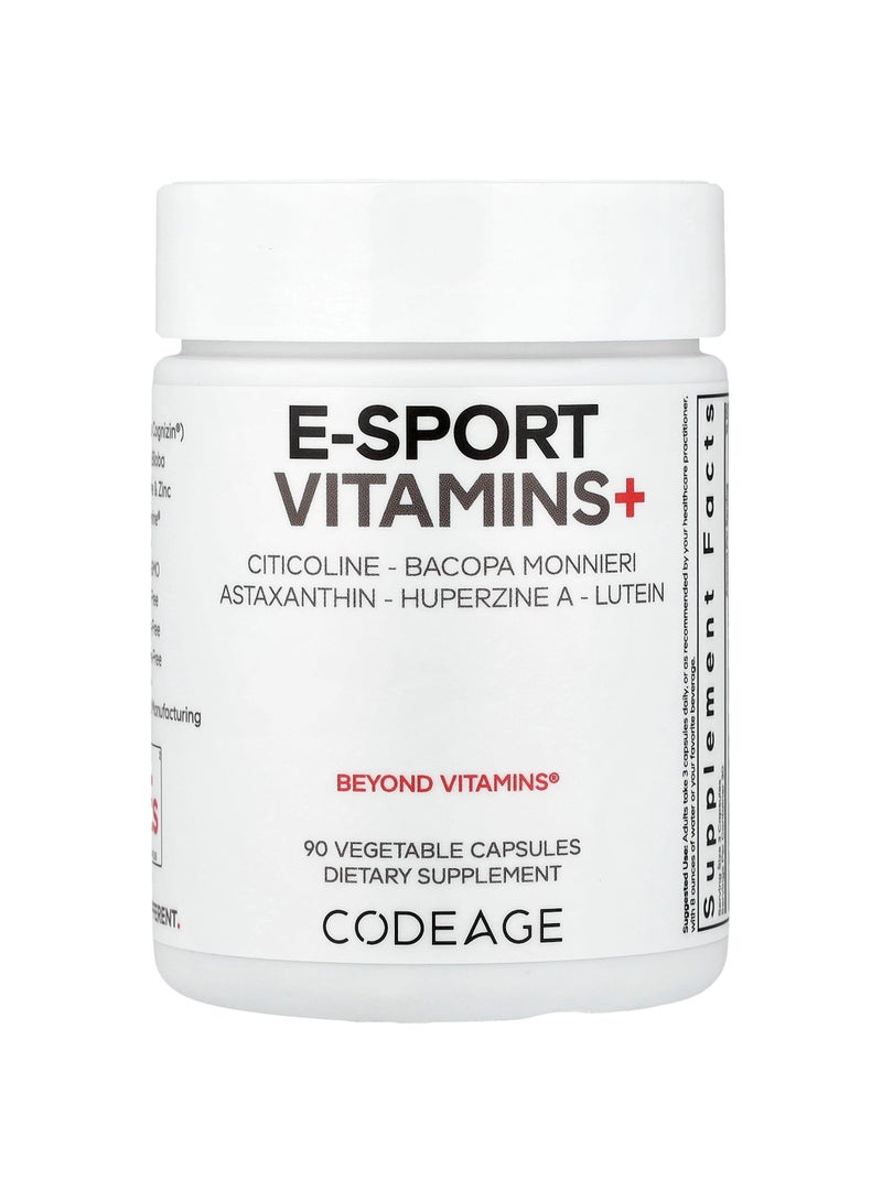 Codeage E-Sport Vitamins+, 90 Vegetable Capsules