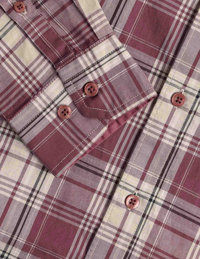 Arrow Brown Plaid Checked Slim Fit Shirt for Men | Best Price UAE