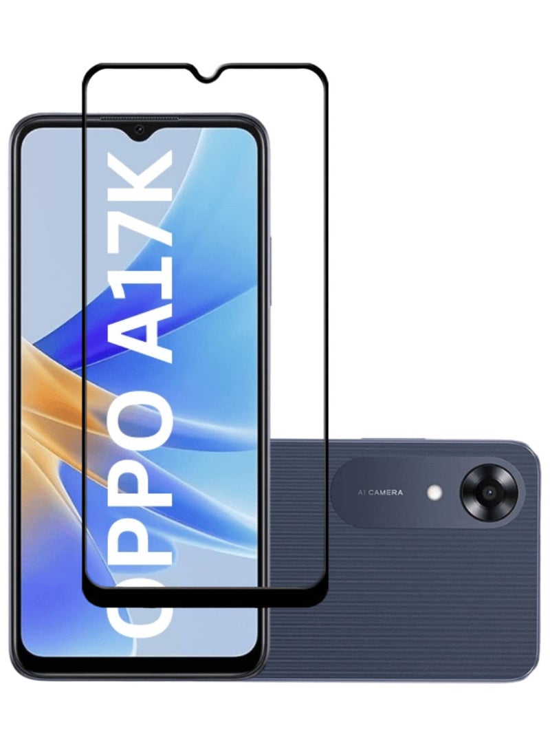 ACLIX Antistatic ESD Dustproof Premium Quality High Definition Tempered Glass Screen Protector Designed For Oppo A17k - Image 1