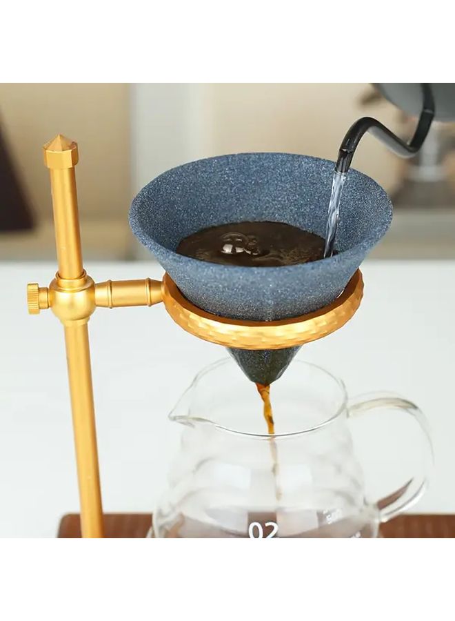 Reusable Ceramic Coffee Tea Filter Cup with Gold Bracket Easy Clean - Image 5