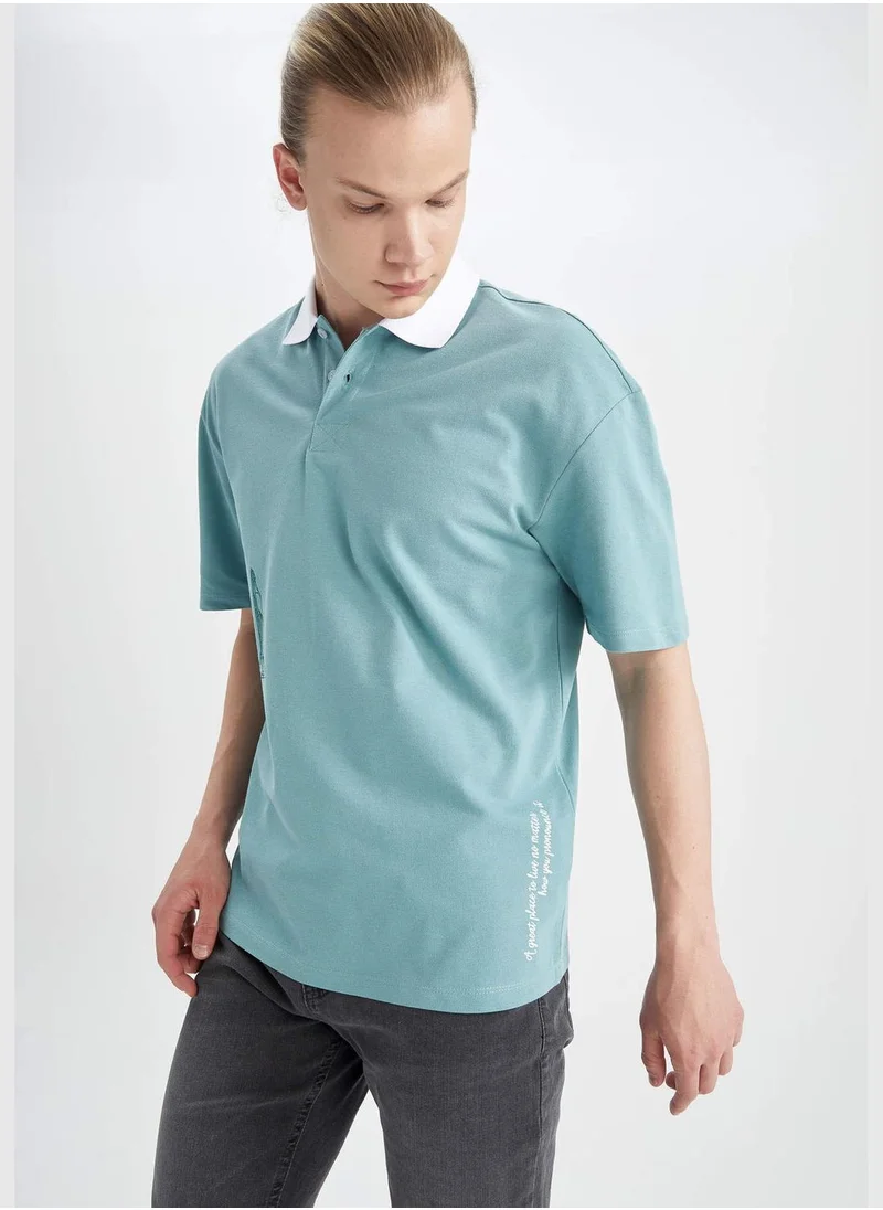 DeFacto Boxy Fit Short Sleeve Printed T-Shirt
