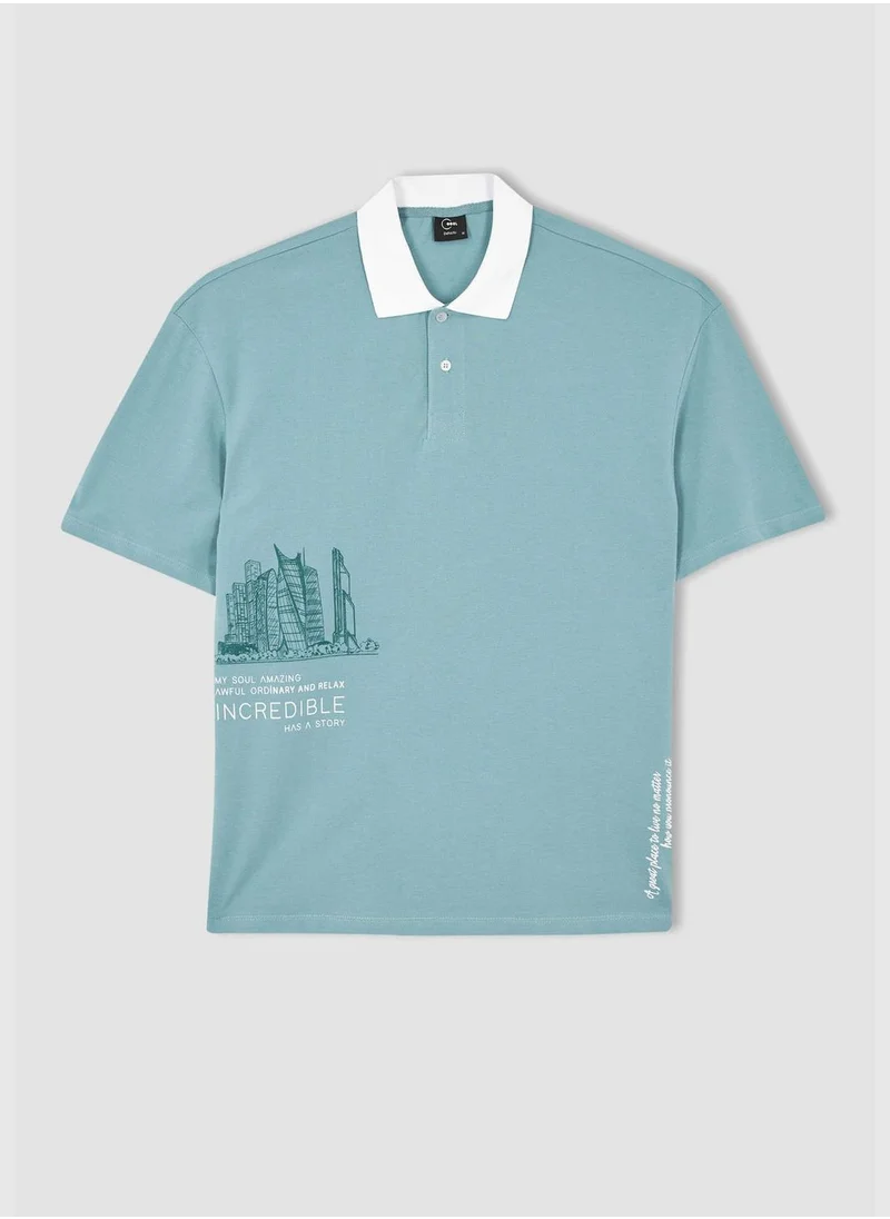 DeFacto Boxy Fit Short Sleeve Printed T-Shirt