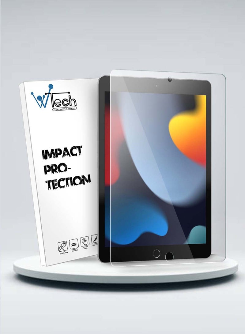 Wtech Premium Series 9th Generation 2D Tempered Glass Screen Protector For Apple iPad 10.2 2021 Clear - Image 1