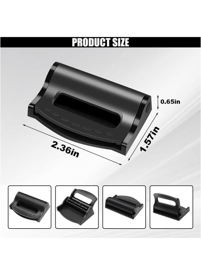 KOWVOWZ 4PCS Seat Belt Adjuster for Car Universal Auto Seat Belt Clips for Adults Kids Comfort Car Shoulder Neck Protector Strap Positioner Seatbelt Locator Retainer Locking Clips for Car SUV (Black) - Image 2