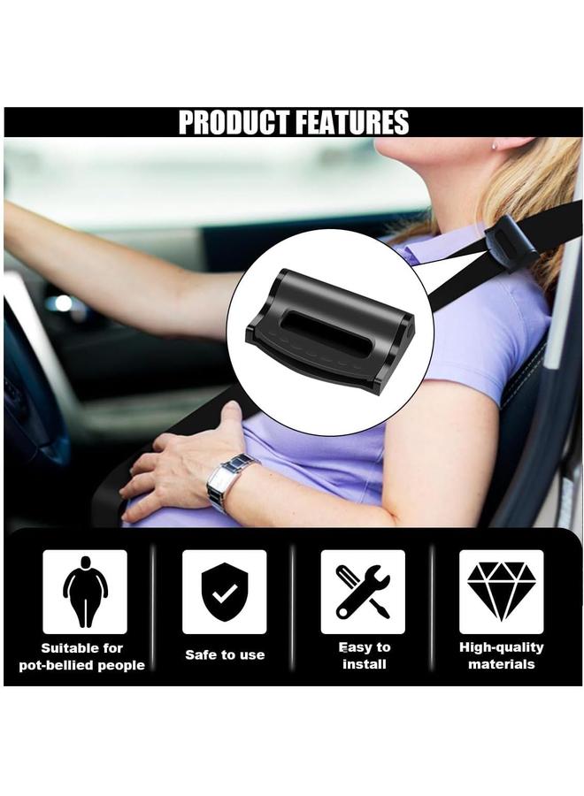 KOWVOWZ 4PCS Seat Belt Adjuster for Car Universal Auto Seat Belt Clips for Adults Kids Comfort Car Shoulder Neck Protector Strap Positioner Seatbelt Locator Retainer Locking Clips for Car SUV (Black) - Image 4