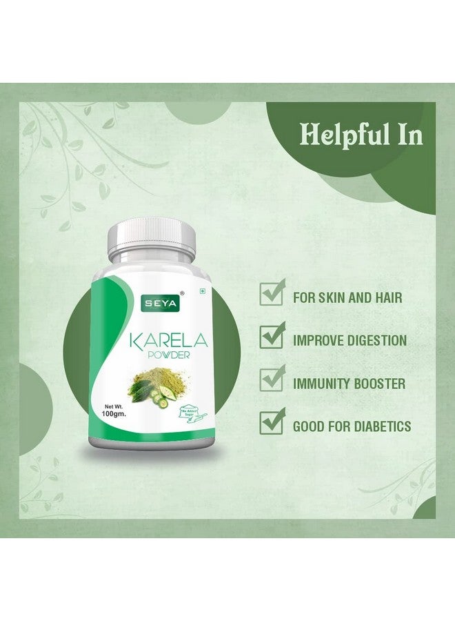 SEYA Karela Powder for Diabetes (Momordica Charantia), 100g (Pack of 3) / No Added Sugar, Herbal Supplement for Skin and Stomach - Image 2