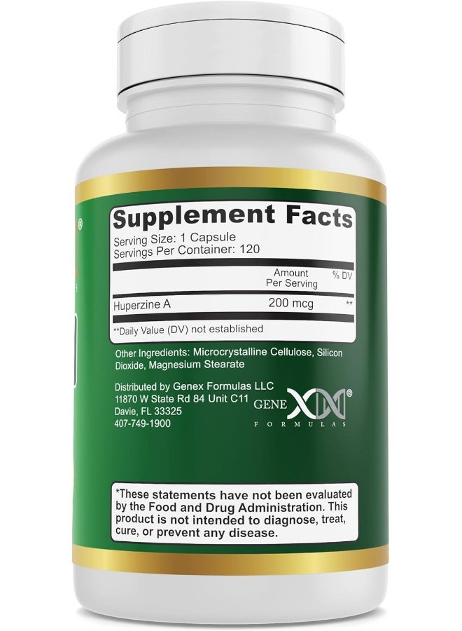 Genex Formulas Huperzine A 200mcg 120 Capsules - Image 3