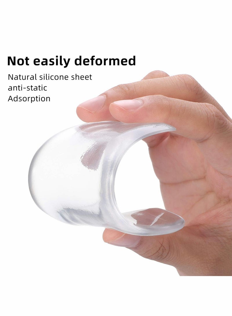 Excefore Lash Pads, 4 Pieces Eyelash Extension Holder Pallet False Lashes Holder silicone eyelash pad Grafting Gasket Pallet Tools for Fake Eyelash Glue Holder Adhesive, Pink and Transparent - Image 4