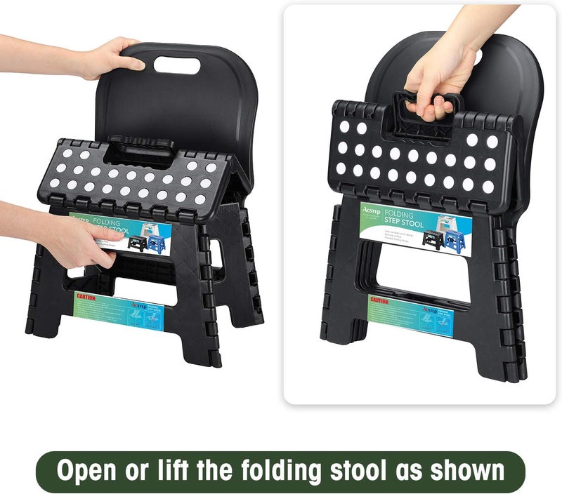 ACSTEP Folding Kids Step Stool with Back Support for Kids,9" Plastic Kids Chair for Outdoor or Indoor Kitchen Step Stools and Bathroom Stool for Toddlers Boys Girls - Image 4