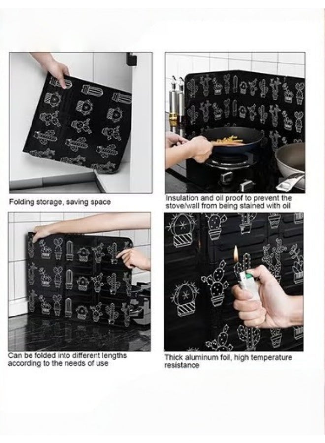 Grease Splatter Guard,Aluminum Foil Gas Stove Oil Splatter Shield,Nonstick Oil Splash Insulation Board Oil Splatter,Guard Stove Heat Insulation Board For Cooking - Image 4