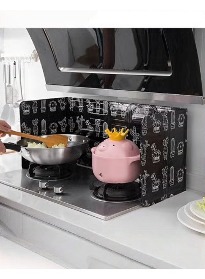 Grease Splatter Guard,Aluminum Foil Gas Stove Oil Splatter Shield,Nonstick Oil Splash Insulation Board Oil Splatter,Guard Stove Heat Insulation Board For Cooking - Image 3