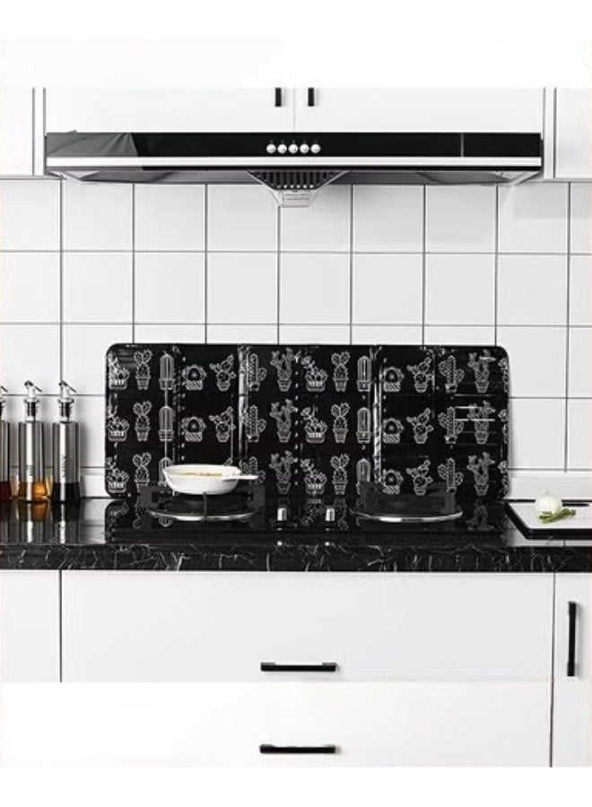 Grease Splatter Guard,Aluminum Foil Gas Stove Oil Splatter Shield,Nonstick Oil Splash Insulation Board Oil Splatter,Guard Stove Heat Insulation Board For Cooking - Image 2