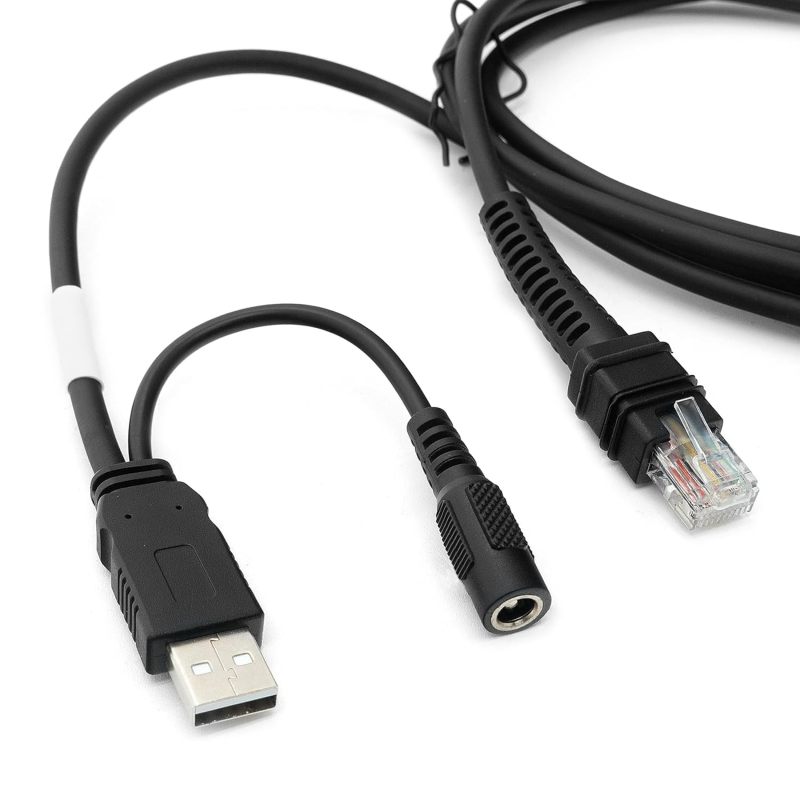 كابل USB A إلى RJ45 للماسح الضوئي 300 سم - يربط أجهزة ماسح الباركود بمنافذ USB-A - كابل نقل بيانات مستقر لماسحات الباركود - Image 2
