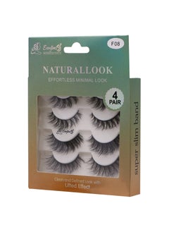 Everytime53 Everytime53 Women's 4 Pair Natural Look Eye Lashes - F08  - Image 2