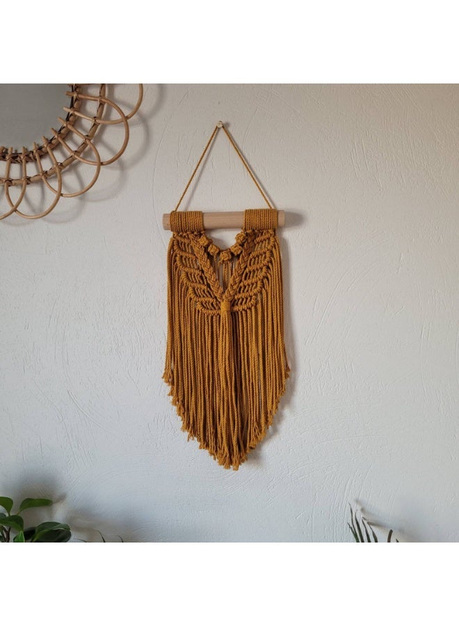Antikiano An elegant handmade macrame piece, carefully crafted from natural cotton threads. It combines simplicity and beauty in a modern bohemian design. Featuring balanced knots and fine details, it adds a unique artistic touch to any space. Perfect for decorating walls in bedrooms, living rooms, or hallways, and also makes a special gift for lovers of handmade decor and boho style. - Image 3