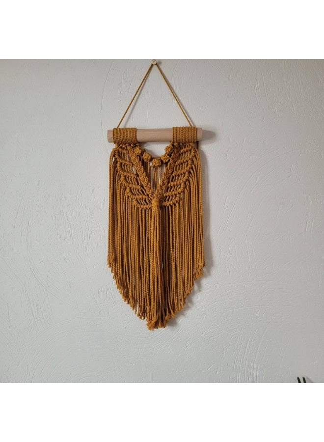Antikiano An elegant handmade macrame piece, carefully crafted from natural cotton threads. It combines simplicity and beauty in a modern bohemian design. Featuring balanced knots and fine details, it adds a unique artistic touch to any space. Perfect for decorating walls in bedrooms, living rooms, or hallways, and also makes a special gift for lovers of handmade decor and boho style. - Image 1