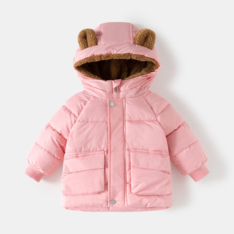Boys' Cute Cotton-Padded Jackets For Style Girls' Korean Style Loose Thickeneded Quilted Winter Cotton-Padded Jackets - Image 1