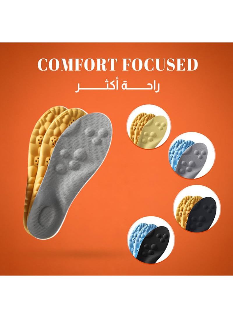 Tishta Orthopedic Shoe Insole - Cushioned Foot Support for Walking - Cut-to-Size Design for Daily Comfort & Shock Absorption - (Beige) - (1 Pair) (PU)-Model 1 - Image 4
