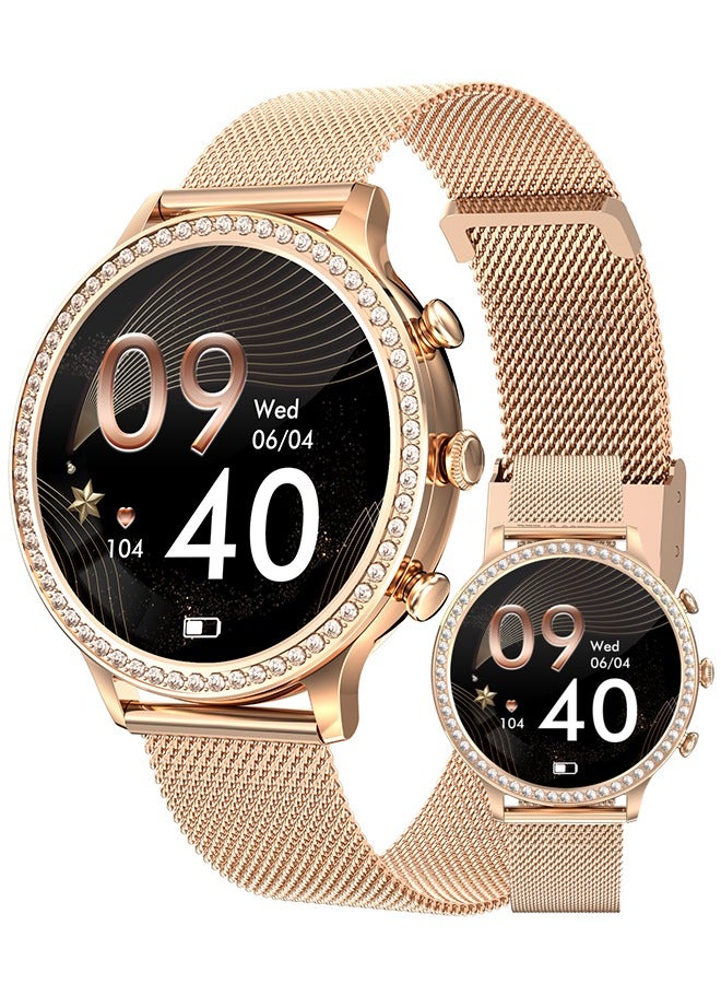 RollsTimi  Women's Exquisite Bluetooth Smartwatch, 1.32-Inch Full Screen Touch, Answer/Make Calls, Exercise Sleep Heart Rate Monitoring, IP67 Waterproof RT-i70 - Image 1