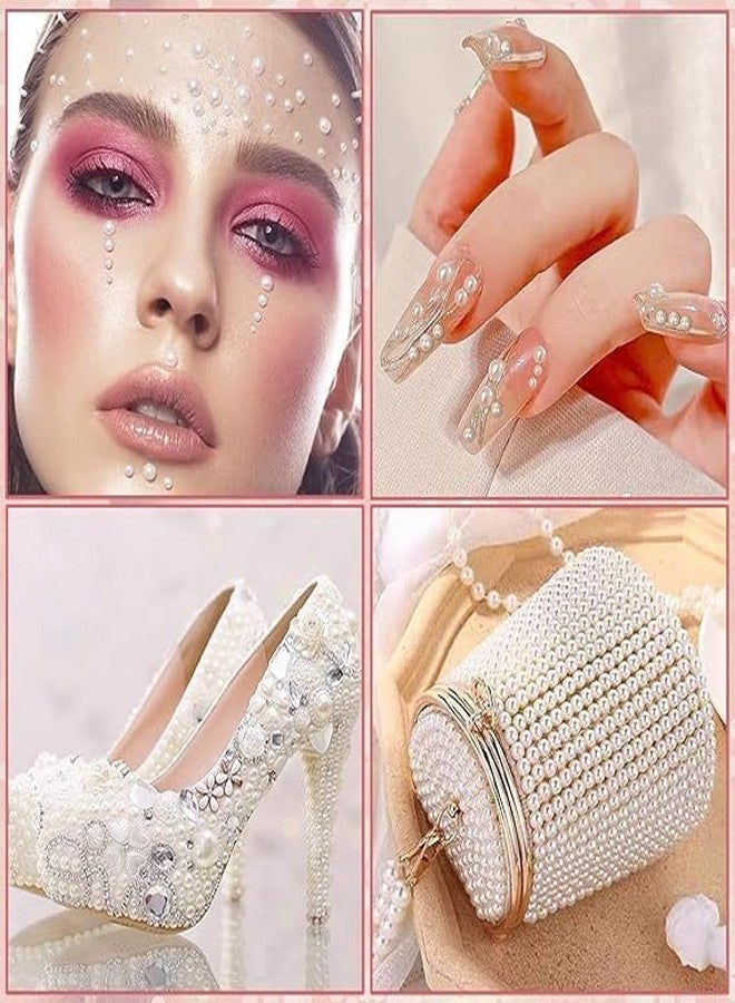 BriKSHi self adhesive multiclor pearl Stickers for Art and Craft Faux Pearls Sticker Gems for Hair, Face, Eye, Nail, Makeup, DIY Crafts - (pack of 3) - Image 3